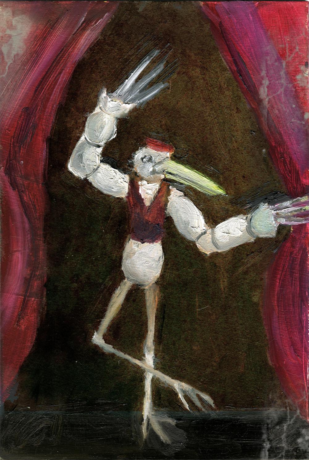 Bird Art Painting Limited Edition Print - The Dancer Bird