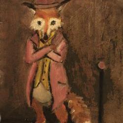 Brown Fox Art Painting Limited Edition Print - The Hustler Fox